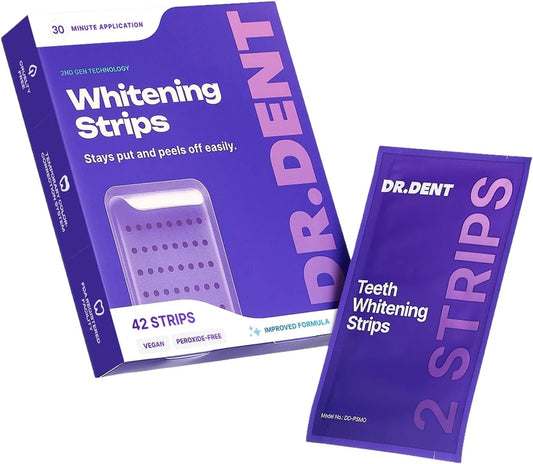 Daily Purple Teeth Brightening Strips Surface Stain Removal Oral Care For Clean Teeth